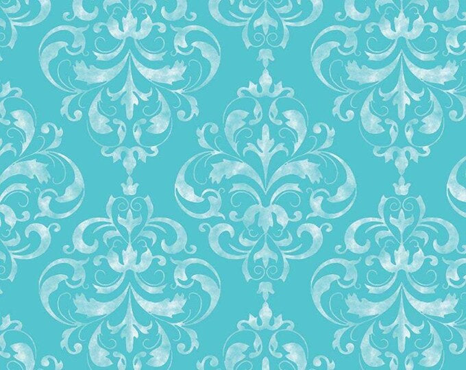 Sweet Melody Damask Blue C8402-BLUE Lila Tueller Riley Blake Half Yard