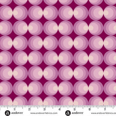 ORBS CHERRY BIRDIE LIBS ELLIOTT ANDOVER FABRICS A1137P HALF YARD