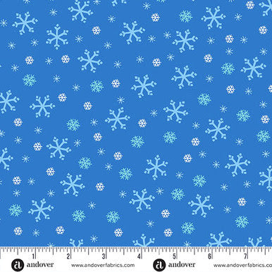 Snowflake A-1462-B Cobalt Andover Half Yard