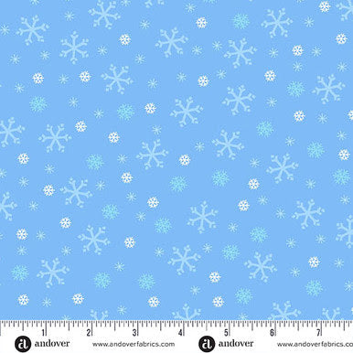 Snowflake A-1462-LB Sky Andover Half Yard