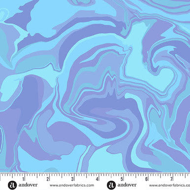 NEBULA MELT DELPHINIUM EYE CANDY QUITS ANDOVER FABRICS A-1506-B HALF YARD