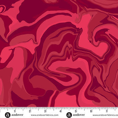 NEBULA MELT CHERRY SODA EYE CANDY QUITS ANDOVER FABRICS A-1506-R HALF YARD