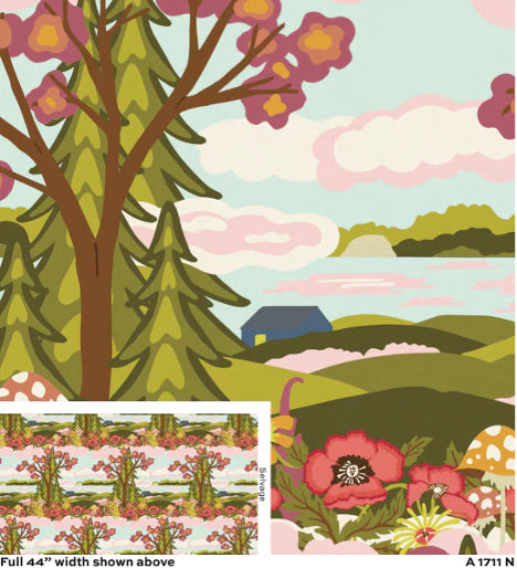 Camp Kitschy Lala A-1711-N Echo Autumn Alison Glass Andover Half Yard