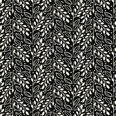 FOLIAGE MIDNIGHT BIRD HUMBUG ANDOVER FABRICS A177K HALF YARD