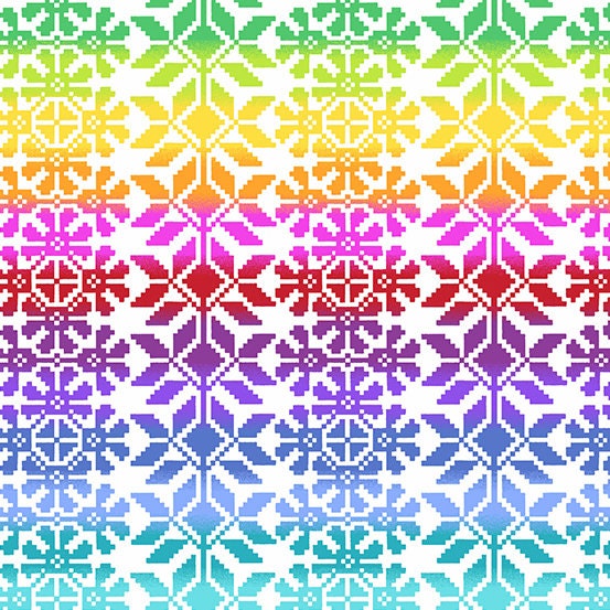 Rainbow Wonderland TulipA-323-L Andover Fabrics Half Yard