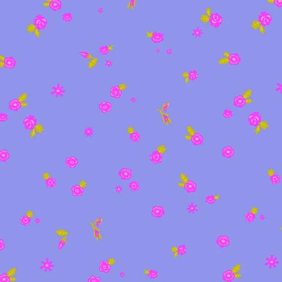 Sun Print 2019 Floral Purple Alison Glass Andover A-8903-P By the Half Yard