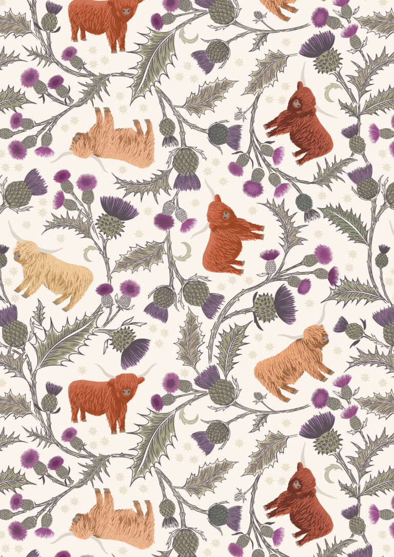 Wide Widths 108" Highlands and Thistles WW26 Lewis & Irene Per 1 Yard Cut