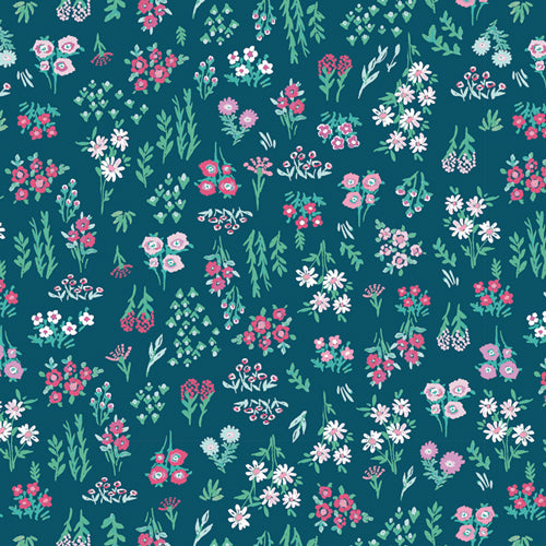 FLORAL PIGMENTS DRY  AQUARELLE KATARINA ROCCELLA ART GALLERY FABRICS AQU-76757 HALF YARD