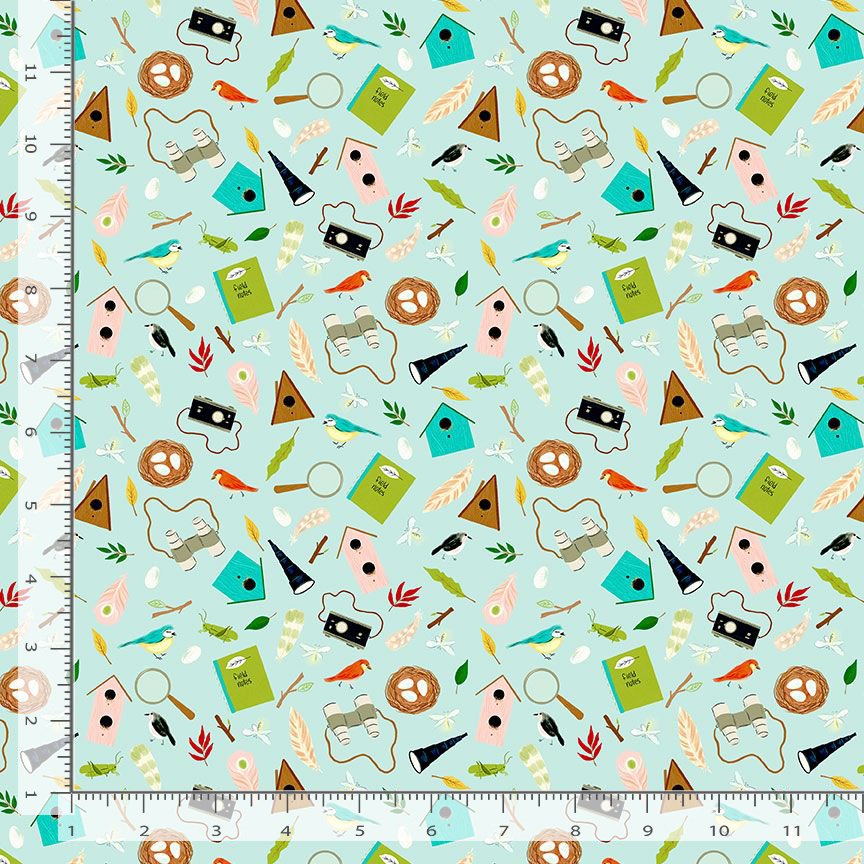 Lake Life AT-CD4595 SKY Camping Icons Alice & Tilly Timeless Treasures Half Yard