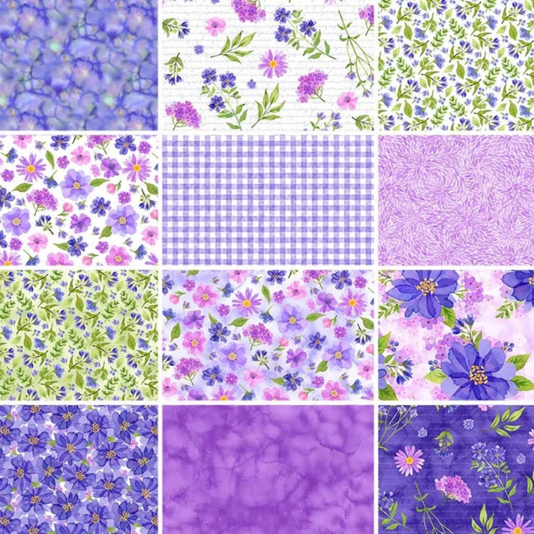 Pressed Flowers Watercolor Texture Multi DP24652-86 Kathryn Christensen Northcott Half Yard