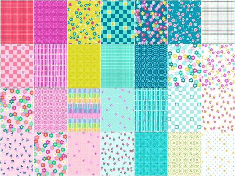 Color Pop Playground 5" Single Scoop Andover Fabrics. Charm Pack