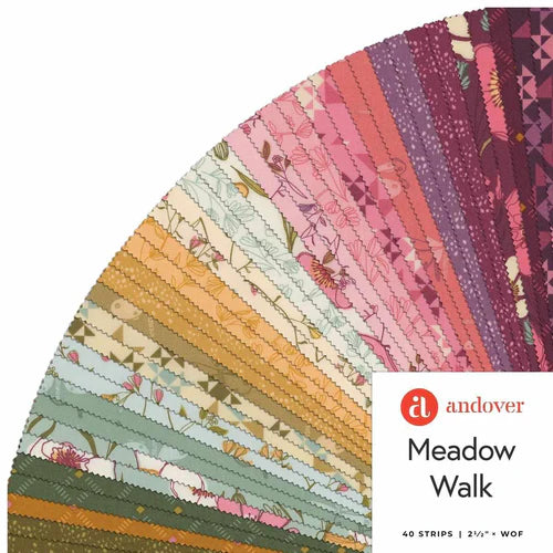 Meadow Walk 2.5" Strips Jelly Roll Andover Fabrics Alexandra Bordallo
