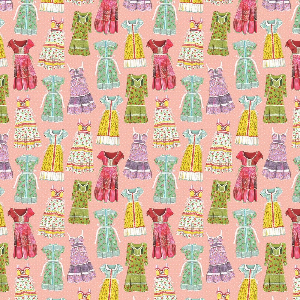 A Prairie Heart Prairie Dresses Light Peach Jam Katie Daisy Benartex 1663126B Half Yard