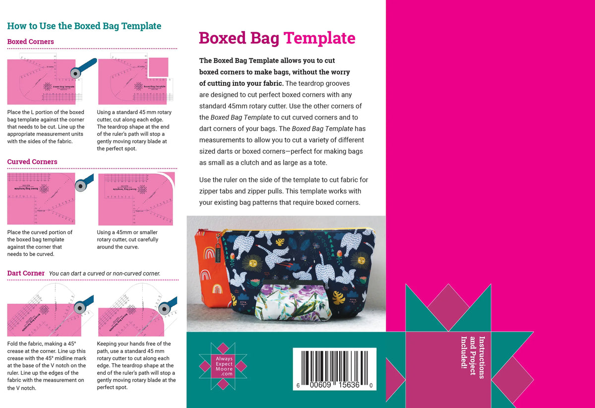 Carolina Moore Boxed Bag Template # CM22BBT