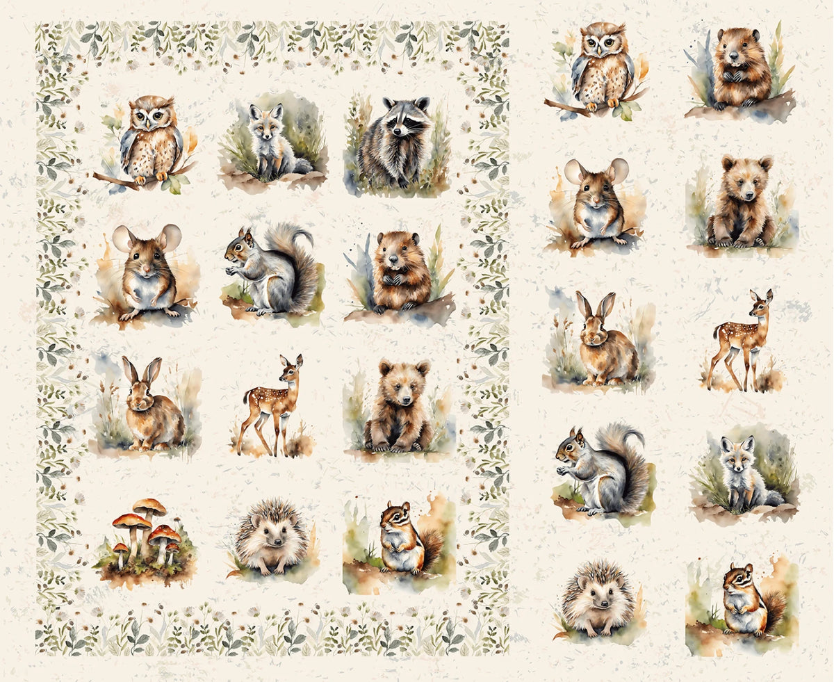 Wildwood Whimsy Wildwood Friends Panel BQ3201P-14 Juliah Tiedemann Blank Quilting