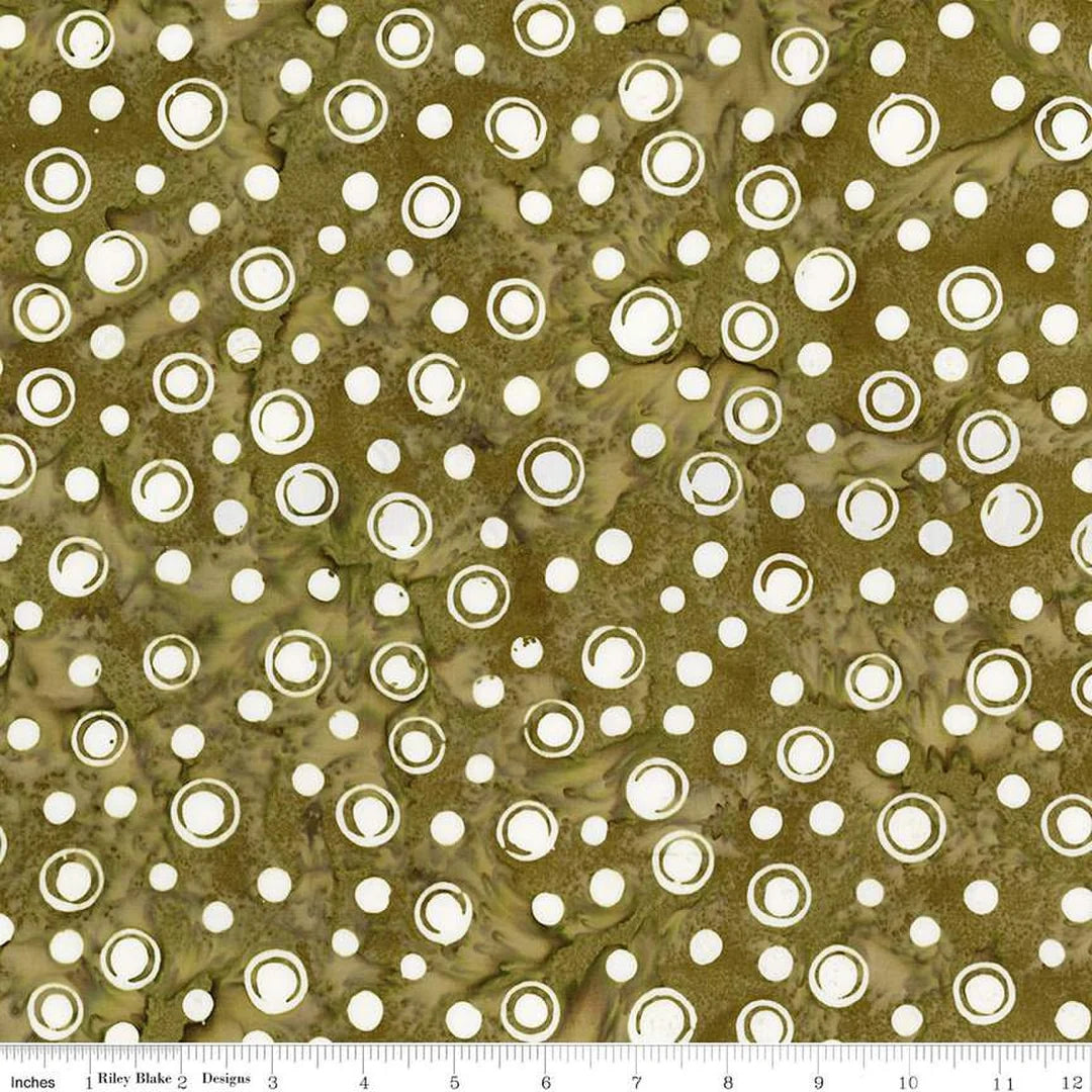 Expressions Fright This Way Olive Spots BT23334-315 Sandy Gervais Riley Blake Half Yard
