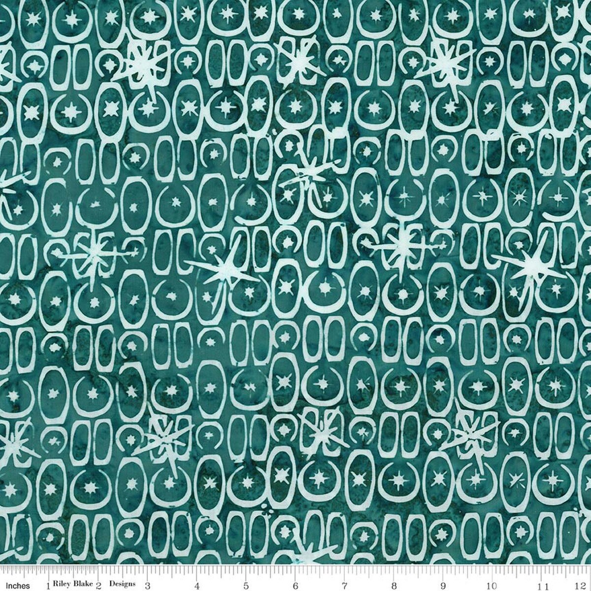 Batiks Starburst Groove Tropical Rain BT23571­-678 Riley Blake Half Yard