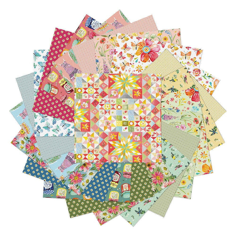 A Prairie Heart 10" Layer Cake Katie Daisy Benartex APH10PK