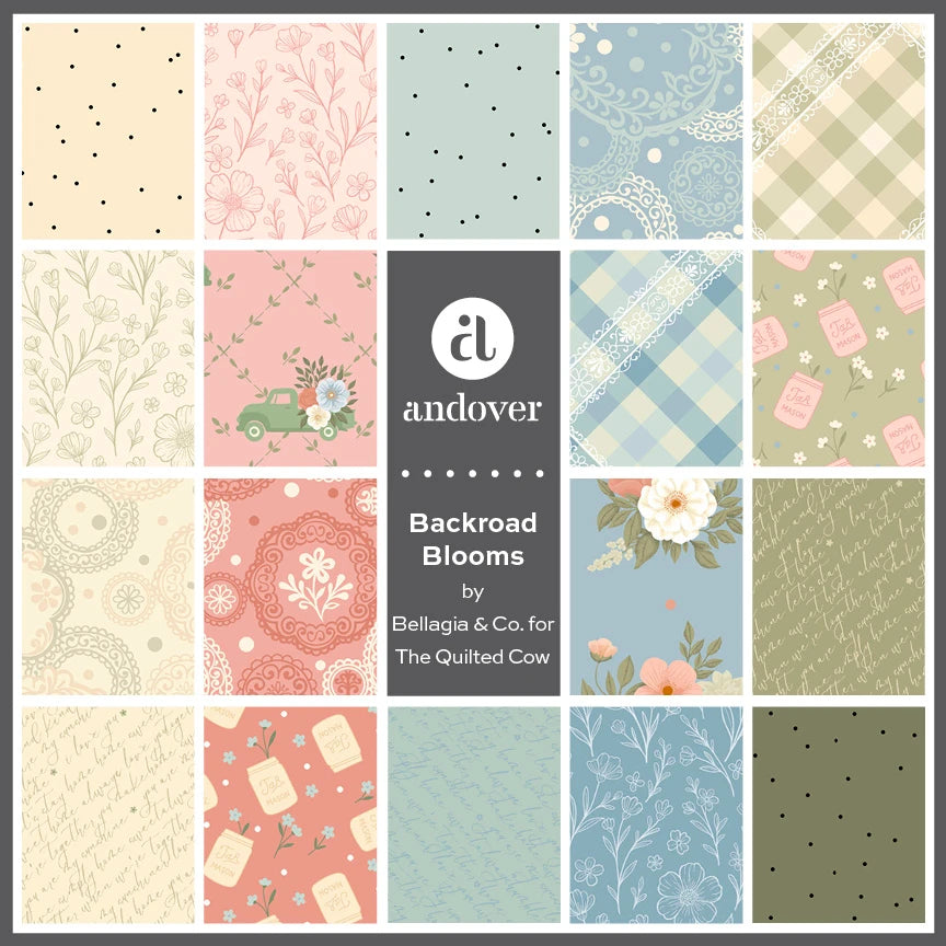 Backroad Blooms 10" Layer Cake Square 10-BACKR-42 The Quilted Cow Andover