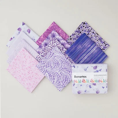 Color Elements Purple CEPURPK 10pc Fat Quarter Benartex
