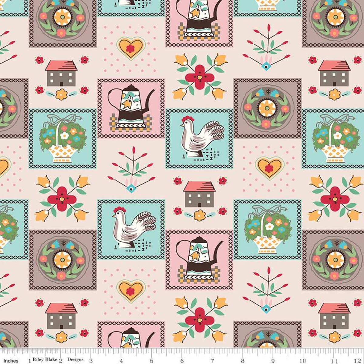 Flea Market Kitchen Lori Holt Riley Blake C10228­-KITCHEN Half Yard