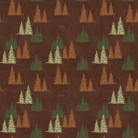 FRIENDS OF SMOKEY BEAR TREES BARK RBD COLLECTION RILEY BLAKE DESIGNS C16501R-BARK HALF YARD