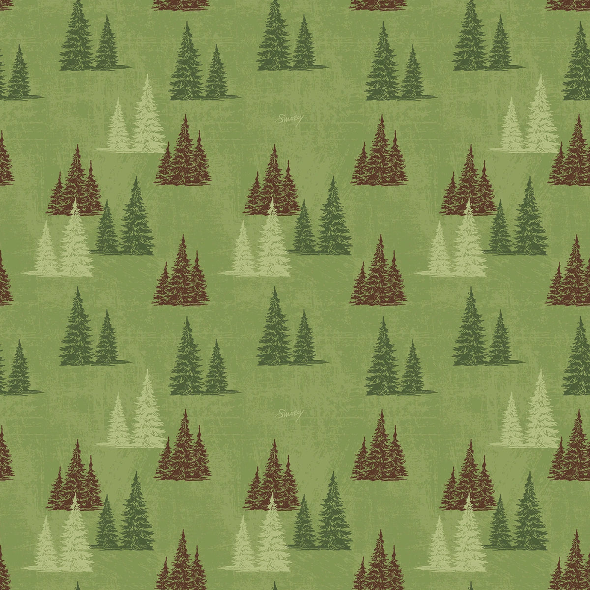 FRIENDS OF SMOKEY BEAR TREES GRASS RBD COLLECTION RILEY BLAKE DESIGNS C16501R-GRASS HALF YARD