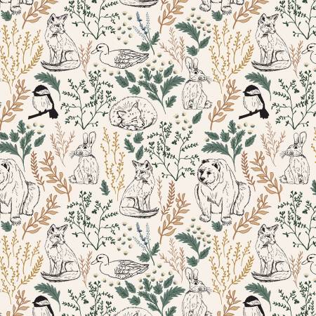 Let's Wander Main Cream by Casey Cometti for Riley Blake Designs C16880R-CREAM by the Half Yard