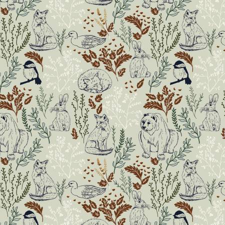 Let's Wander Main Mist by Casey Cometti for Riley Blake Designs C16880R-MIST by the Half Yard