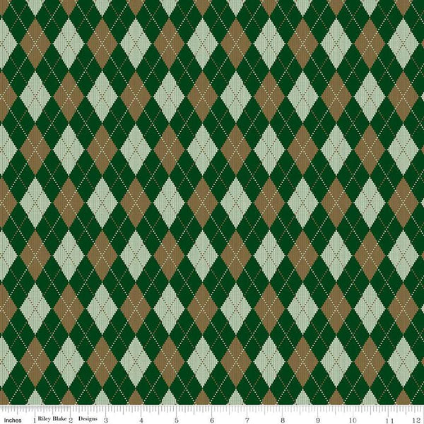 Plaid-Venture Club Archer Forest for Riley Blake C17043-FOREST Half Yard