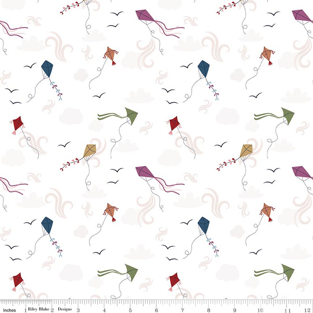 A Spoonful of Sugar Let's Go Fly a Kite Cloud Jennifer Long C17083­-CLOUD Riley Blake Half Yard