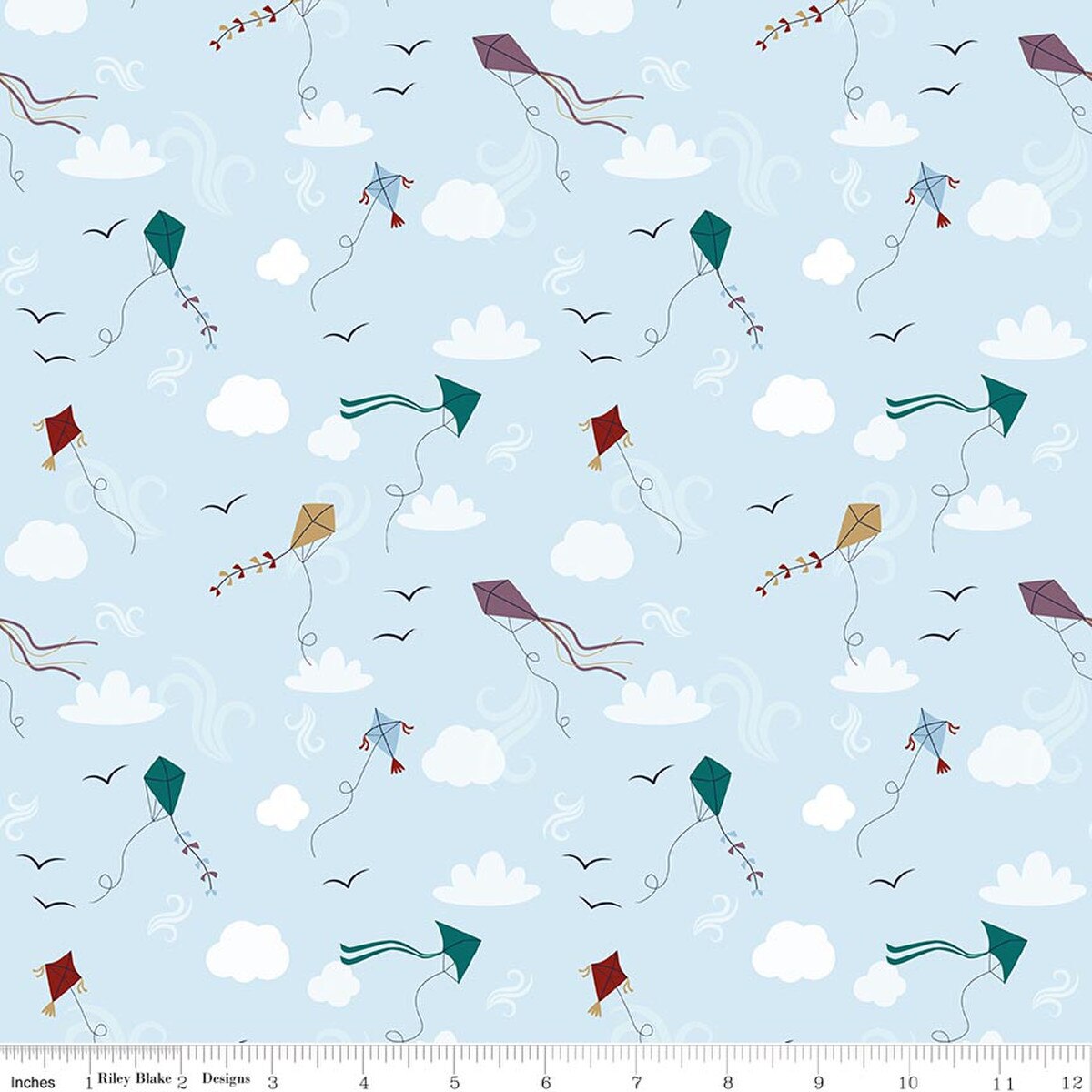 A Spoonful of Sugar Let's Go Fly a Kite Sky Jennifer Long C17083­-SKY Riley Blake Half Yard