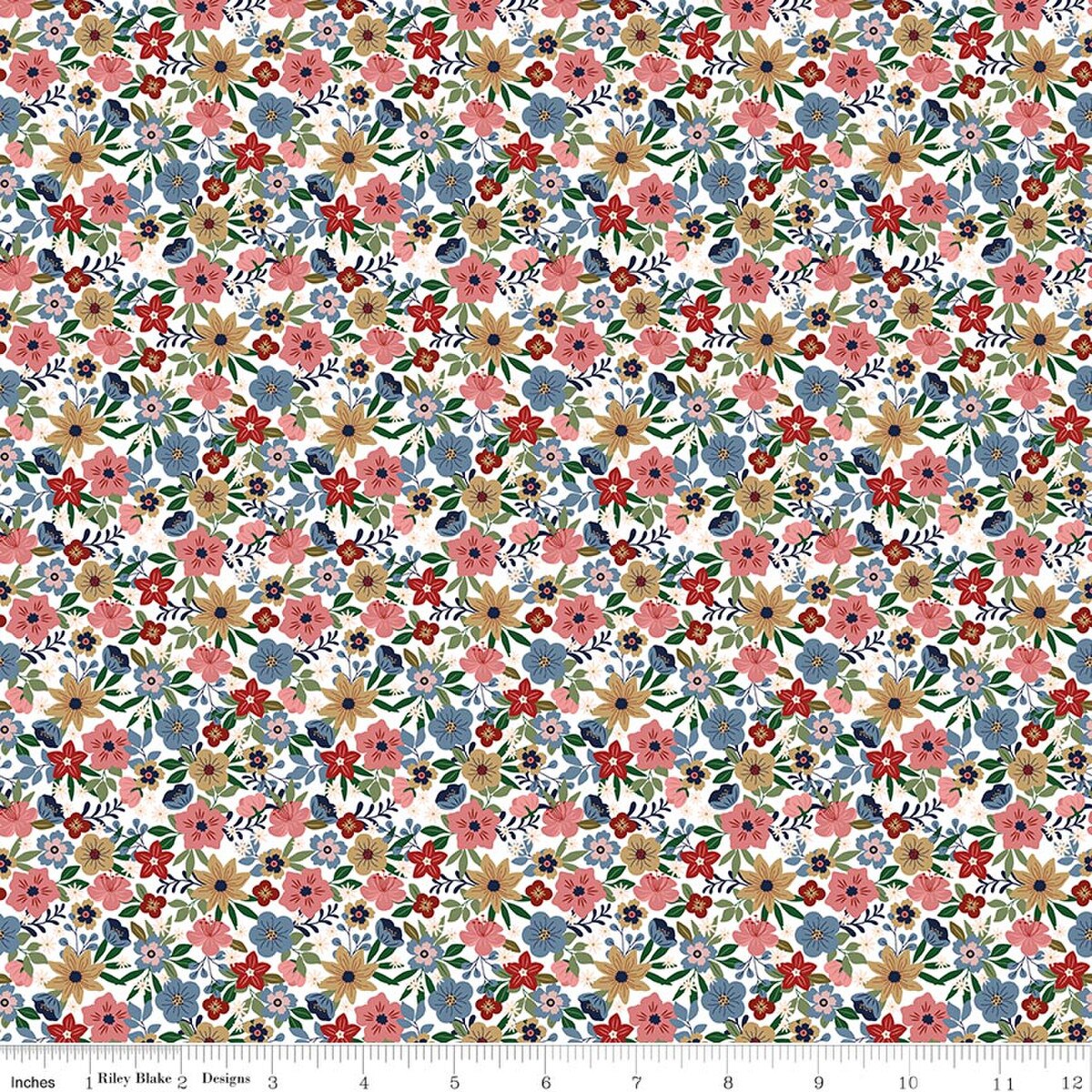 A Spoonful of Sugar Park Garden Cloud Jennifer Long C17084­-CLOUD Riley Blake Half Yard