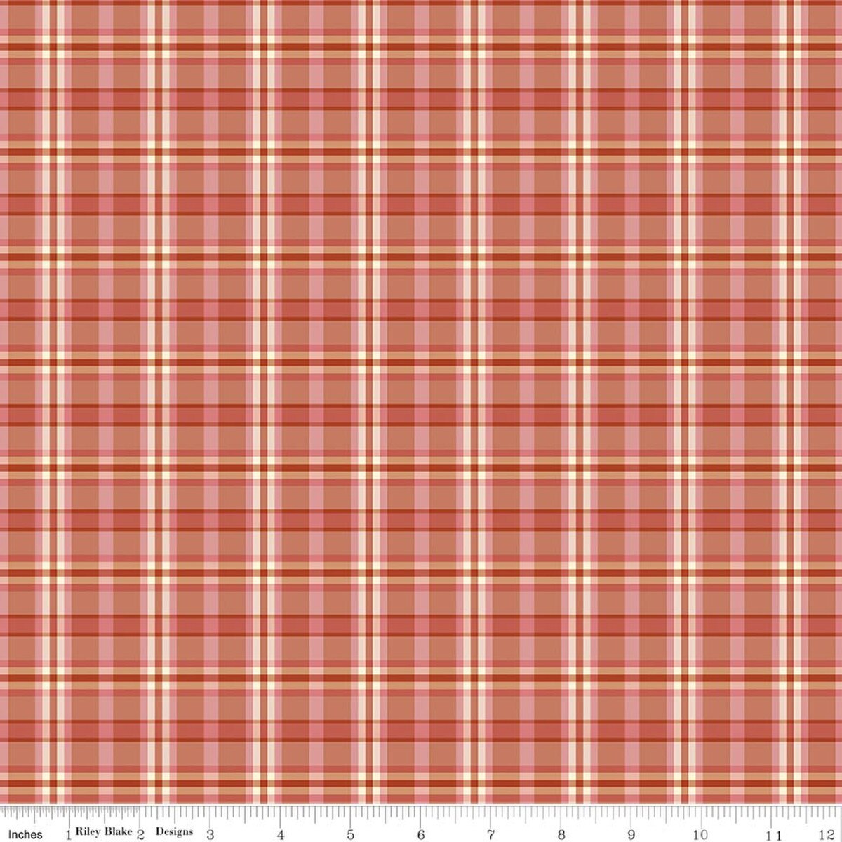 A Spoonful of Sugar Plaid Poppins Apricot Jennifer Long C17087­-APRICOT Riley Blake Half Yard