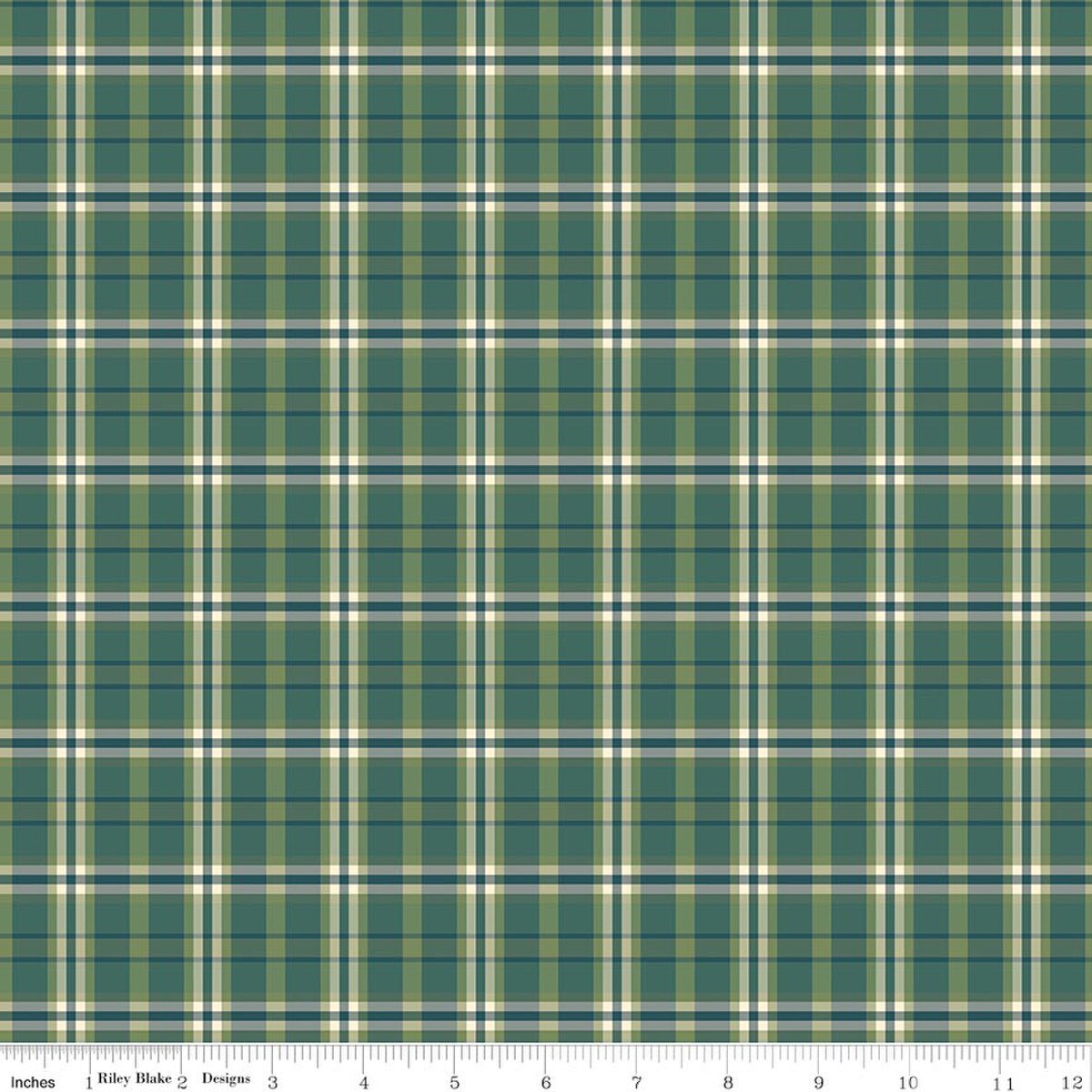 A Spoonful of Sugar Plaid Poppins Grass Jennifer Long C17087­-GRASS Riley Blake Half Yard
