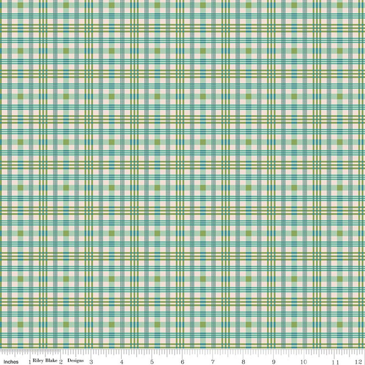 Farmer's Daughter Plaid Sea Glass C17175-SEAGLASS Lori Holt Riley Blake Half Yard