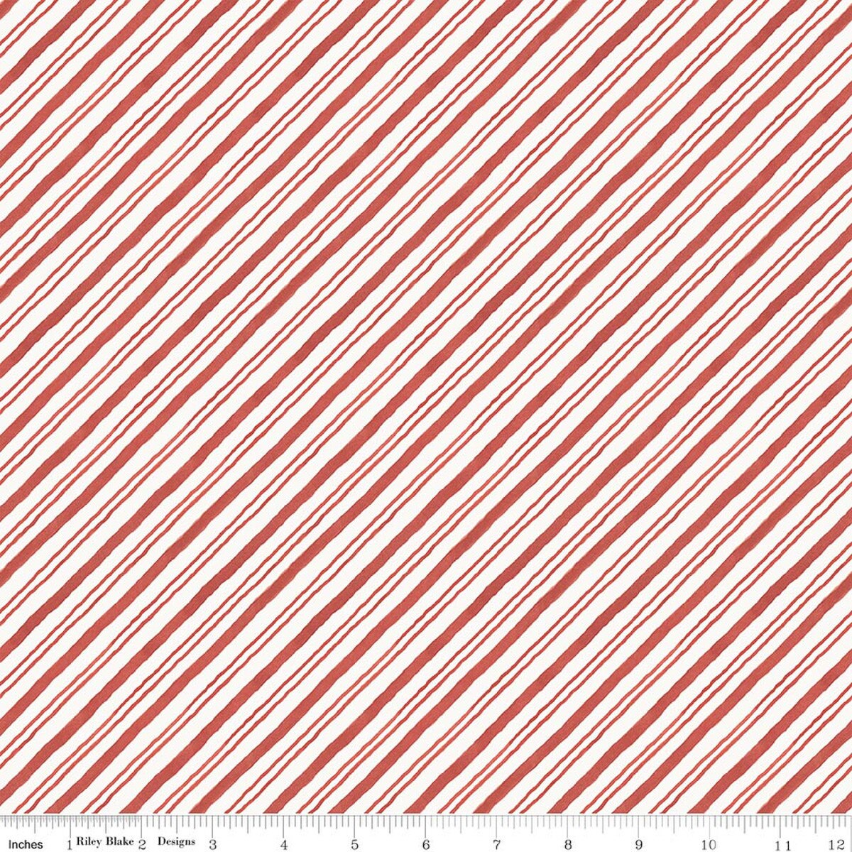 Holiday Spirit C17465-RED Stripes Red Lisa Audit Riley Blake Half Yard