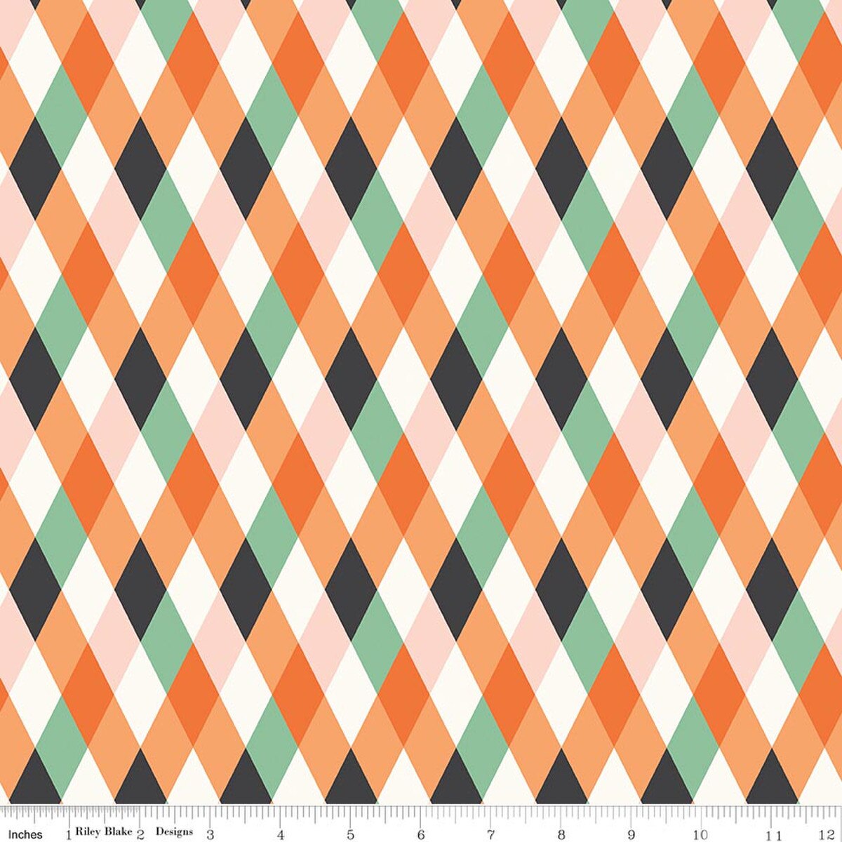 Frank and Friends Diamonds Multi My Mind's Eye Riley Blake Designs C17473­-MULTI Half Yard