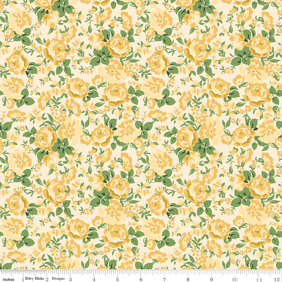 Cowgirl Floral C17481-YELLOW Echo Park Riley Blake  Half Yard
