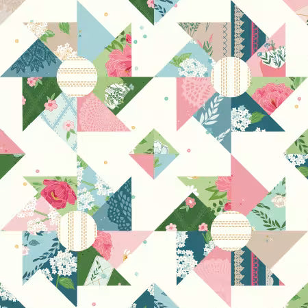 Correspondence Cheater C17567R-MULTI Riley Blake Half Yard