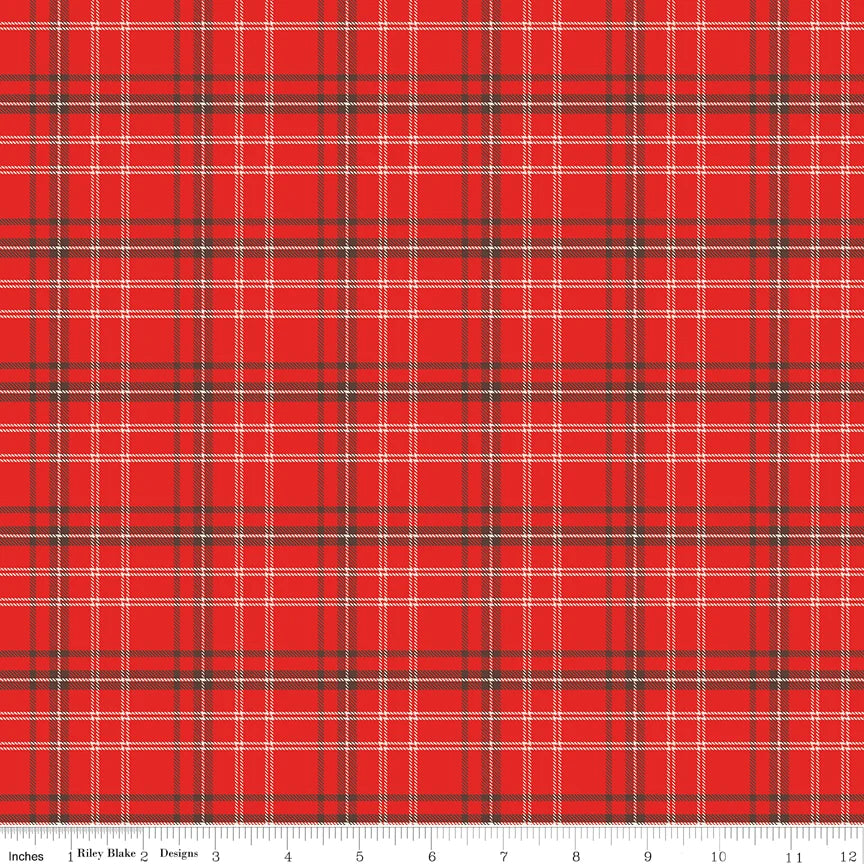 Happy Haven Plaid Red C17625-RED Shawn Wallace Riley Blake Half Yard