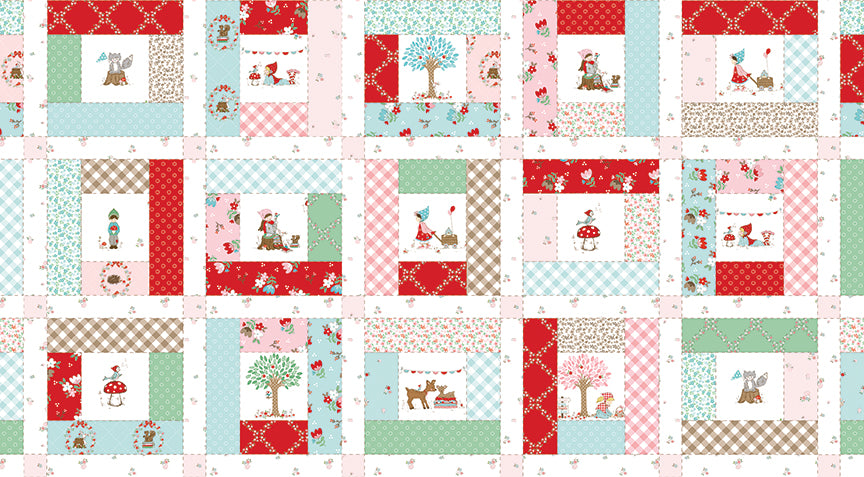 Whimsical Woodland C17649-MULTI Cheater Print Multi Tasha Noel Riley Blake Half Yard
