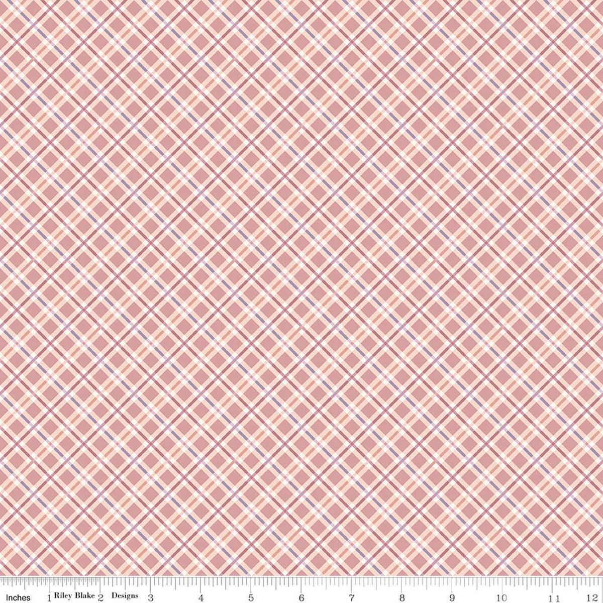 Daybreak on the Prairie Plaid Rose C17686-ROSE Half Yard