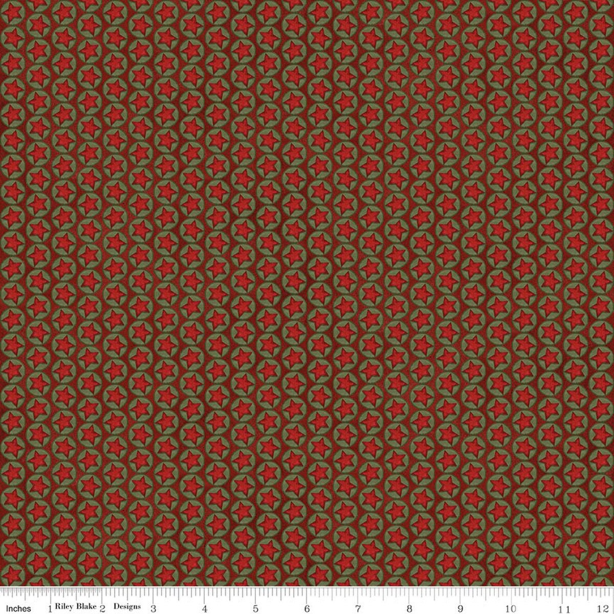 Northern Christmas Stars Red Teresa Kogut Riley Blake Designs C17834­-RED Half Yard