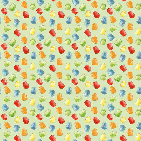 Gingerbread C17846R-GREEN Gumdrops Green J. Wecker Riley Blake Half Yard