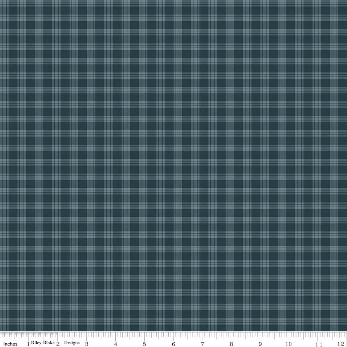 Whispering Pines Plaid Blue C17955-BLUE RBD Designers for Riley Blake Half Yard