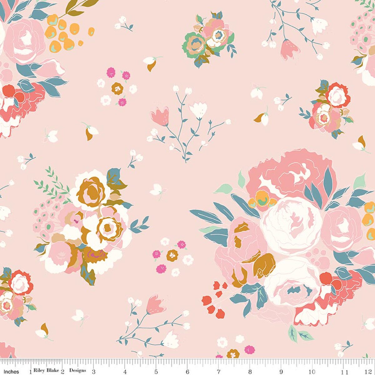 Cotton Nook C17970­-BLUSH Main Riley Blake Half Yard