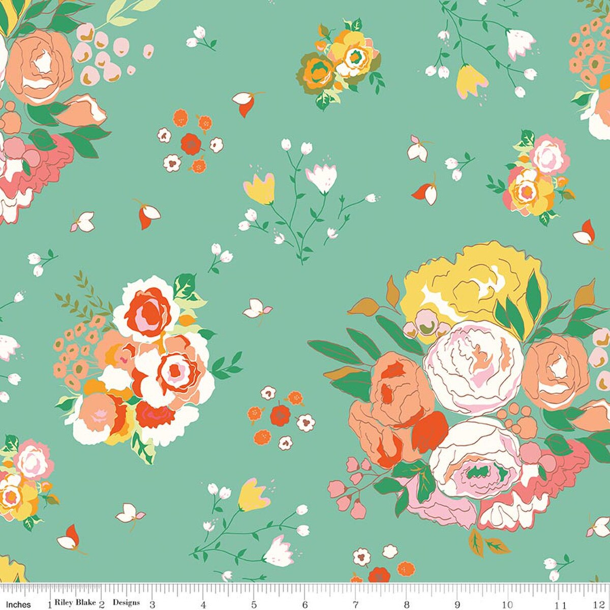 Cotton Nook C17970­-SEAGLASS Main Riley Blake Half Yard