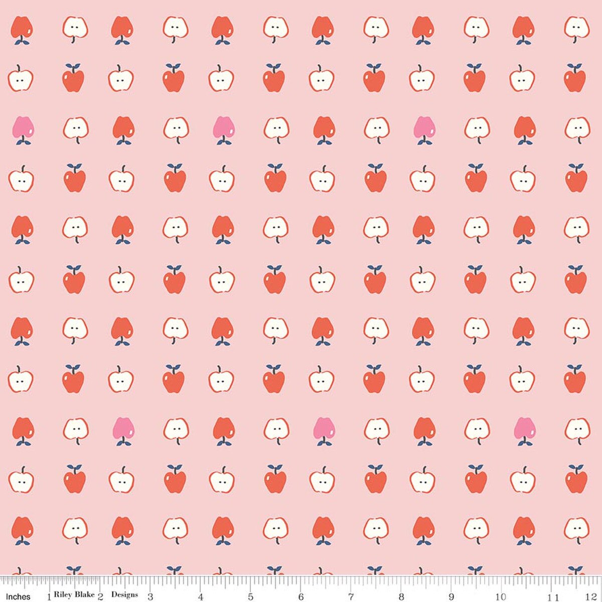Cotton Nook C17972­-PINK Apples Riley Blake Half Yard