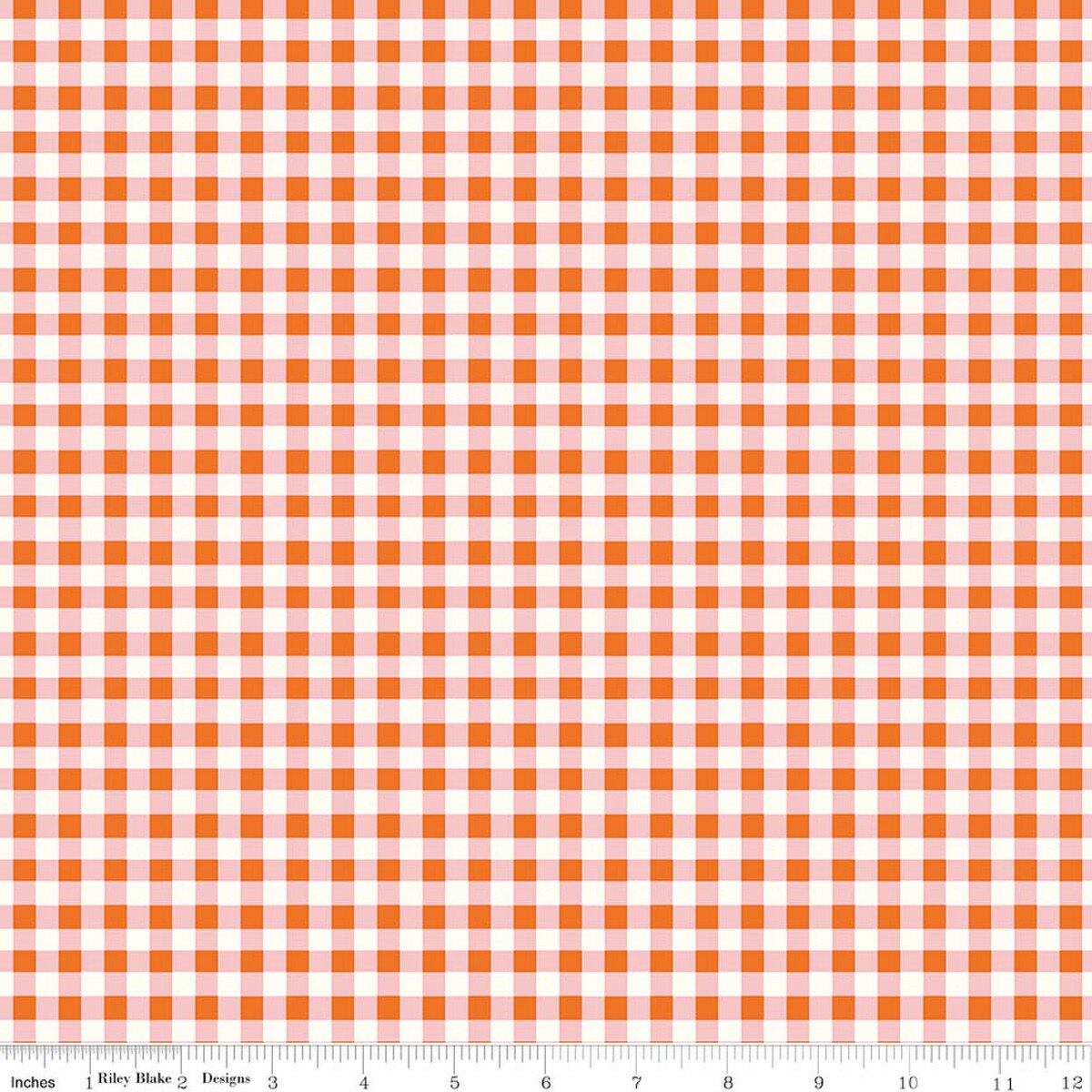 Cotton Nook C17976-­ORANGE Plaid Riley Blake Half Yard
